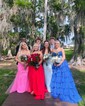 Mermaid Strapless Tulle Corset Prom Dresses With Appliques