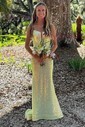Mermaid V-neck Sparkly Sequin Corset Prom Dresses