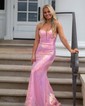 Mermaid V-neck Sparkly Sequin Corset Prom Dresses