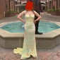 Mermaid V-neck Sparkly Sequin Corset Prom Dresses