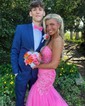 Mermaid Strapless Tulle Corset Prom Dresses With Appliques