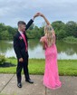 Mermaid V-neck Backless Tulle Prom Dresses With Appliques