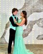 Mermaid Scoop Neck Backless Tulle Prom Dresses With Appliques