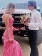 Mermaid Halter Tulle Corset Prom Dresses With Appliques