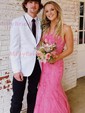 Mermaid Halter Tulle Corset Prom Dresses With Appliques