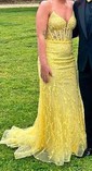 Mermaid V-neck Lace Corset Prom Dresses With Appliques