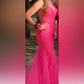 Mermaid V-neck Tulle Prom Dresses With Appliques
