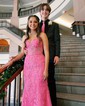 Mermaid Strapless Tulle Prom Dresses With Appliques