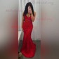 Mermaid Strapless Tulle Prom Dresses With Appliques