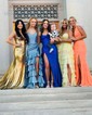 Trumpet/Mermaid Halter Tulle Sweep Train Prom Dresses With Appliques Lace