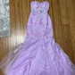 Sheath/Column Sweetheart Tulle Sweep Train Appliques Lace Prom Dresses
