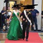 Ball Gown V-neck Glitter Tulle Prom Dresses