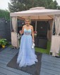 Ball Gown Sweetheart Tulle Corset Prom Dresses With Appliques