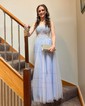Ball Gown Sweetheart Tulle Corset Prom Dresses With Appliques