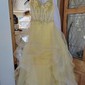 Princess V-neck Tulle Ruffle Prom Dresses With Beading