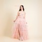 Princess Strapless Tulle Ruffle Prom Dresses