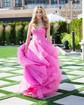 Princess Sweetheart Tulle Ruffle Prom Dresses With Appliques
