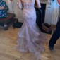 Mermaid Strapless Tulle Ruffle Prom Dresses With Appliques