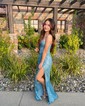 Sparkly Sweetheart Sequin Corset Prom Dresses with Ruched