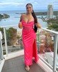 Sweetheart Satin Corset Prom Dresses with Ruched