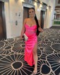 Sweetheart Satin Corset Prom Dresses with Ruched
