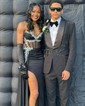 Mermaid Strapless Satin Corset Prom Dresses with Beading