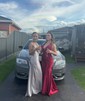 Mermaid Satin Ruched Halter Prom Dresses with Slit