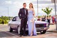 Mermaid V-neck Ruched Satin Prom Dresses with Appliques