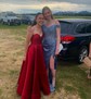 Sheath/Column Off-the-shoulder Satin Prom Dresses With Appliques