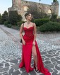 Mermaid Sweetheart Satin Corset Prom Dresses With Appliques