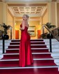 Mermaid Sweetheart Satin Corset Prom Dresses With Appliques