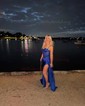 Mermaid Sweetheart Satin Corset Prom Dresses With Appliques