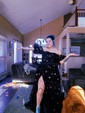 Ball Gown Square Neck Puff Sleeve Tulle Prom Dresses With Star
