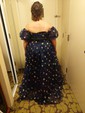 Ball Gown Square Neck Puff Sleeve Tulle Prom Dresses With Star