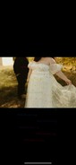 Ball Gown Square Neck Puff Sleeve Tulle Prom Dresses With Star