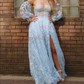 Ball Gown Sweetheart Lace Puff Sleeve Corset Prom Dresses