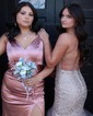Mermaid Scoop Neck Tulle Ruffle Tiered Prom Dresses With Appliques
