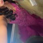 Mermaid V-neck Tulle Ruffle Tiered Prom Dresses With Appliques