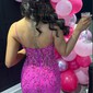 Mermaid V-neck Tulle Ruffle Tiered Prom Dresses With Appliques