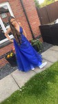 Ball Gown V-neck Tulle Prom Dresses With Appliques
