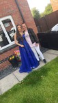 Ball Gown V-neck Tulle Prom Dresses With Appliques