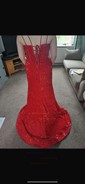 Sweetheart Fit and Flare Corset Sequin Prom Dresses