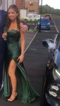 Sweetheart Corset Satin Fitted Prom Dresses with Ruched