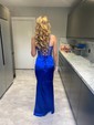 Sheath/Column Cowl Neck Satin Corset Prom Dresses With Beading