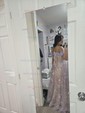 Ball Gown Off-the-shoulder Lace Tulle 3D Floral Prom Dresses