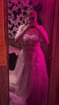 Ball Gown Off-the-shoulder Lace Tulle 3D Floral Prom Dresses