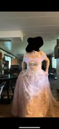 Ball Gown Off-the-shoulder Lace Tulle 3D Floral Prom Dresses