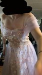 Ball Gown Off-the-shoulder Lace Tulle 3D Floral Prom Dresses