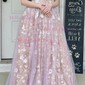 Ball Gown Off-the-shoulder Lace Tulle 3D Floral Prom Dresses