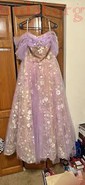 Ball Gown Off-the-shoulder Lace Tulle 3D Floral Prom Dresses